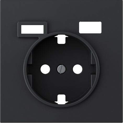 Tapa para Schuko con 2 puertos USB A y C negro mate serie Simon 360 (1/5)