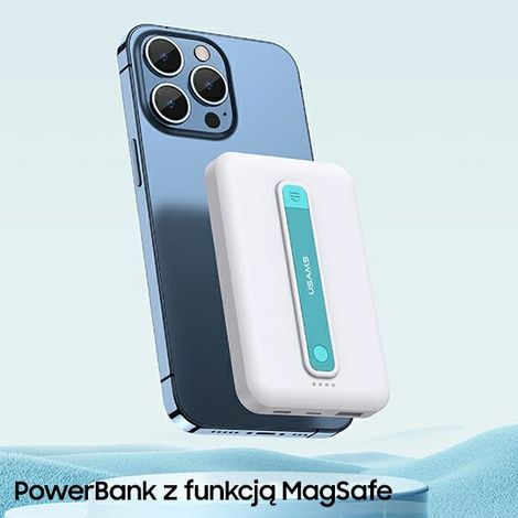 Batterie externe Usams PB64 10000mAh 20WQC3.0+PD Charge rapide sans fil magnétique noir/noir 10KCD17301 (US-CD173) (1/5)