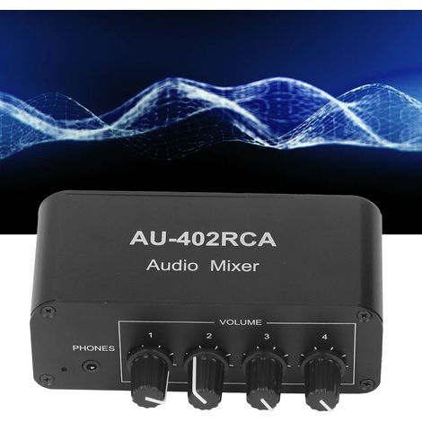 Sélecteur Audio Bidirectionnel 4 Entrées 2 Sorties RCA pour Canal Stéréo L/R