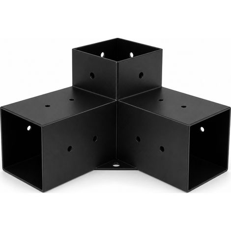 Connecteur d angle 90 x 90 mm acier pour pergola noir zingué (1/5)