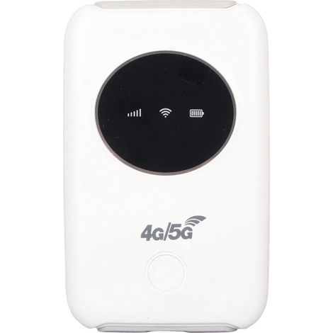 Entsperrtes 5G LTE WLAN-Modem (300 Mbit/s), tragbarer 5G-Hotspot-Router mit 3200 mAh Akku, weiß, ideal für Reisen und Geschäftsreisen (1/5)