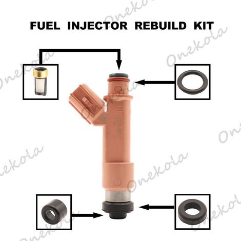 Fuel injector repair kit, seal and filter compatible with Yaris Prius 1NZFXE 23250-21091 (1/2)