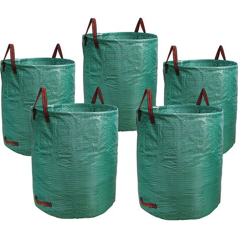 5PCS 500L Sacs de Jardin Récipients Réutilisables Sacs à Ordures de Déchets de Jardin (1/5)