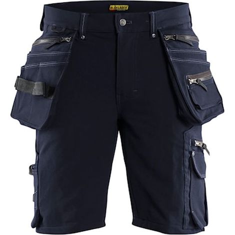Short de travail X1900 artisan stretch 4D 1988 - Marine foncé/Noir XL - FR(50) - SE(C56) - Standards (1/5)