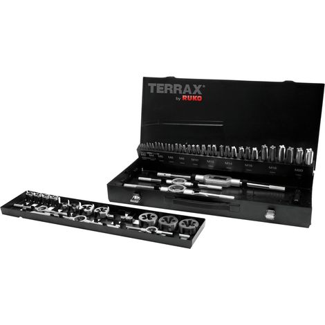 TERRAX by RUKO Gewindeschneidwerkzeug-Satz M HSS - 54 tlg. (Magazin Stahlblech) - A245040 (1/2)