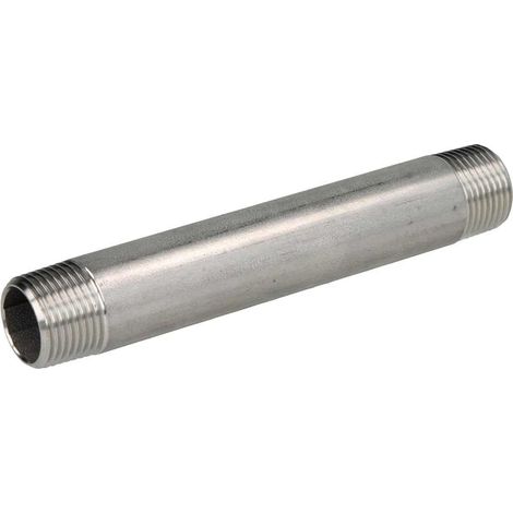 Mamelon fileté Inox à visser MM2 - Lg 100 mm