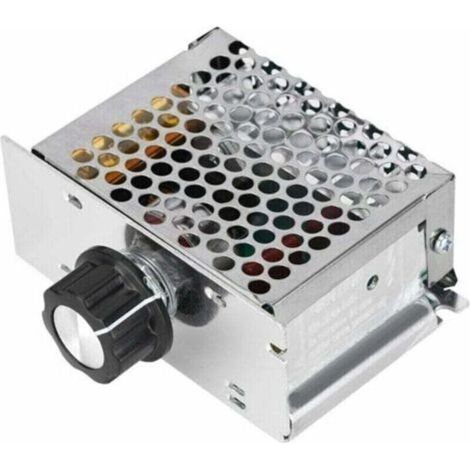 Variateur de vitesse pour moteur 220 V, régulateur de tension CA 4000 W, plage de tension réglable de 10 V à 220 V, dimensions : env. 85 x 55 x 38 mm / 3,3 x 2,2 x 1,5 po (1/4)