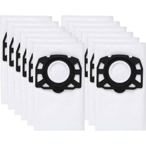 Sacs de Filtre - Compatible Karcher WD4 WD5 WD6 MV4 MV5 MV6 - Filtration 3 Étapes - 99,97 % à 2,5 µm - Lot de 12 (1/4)