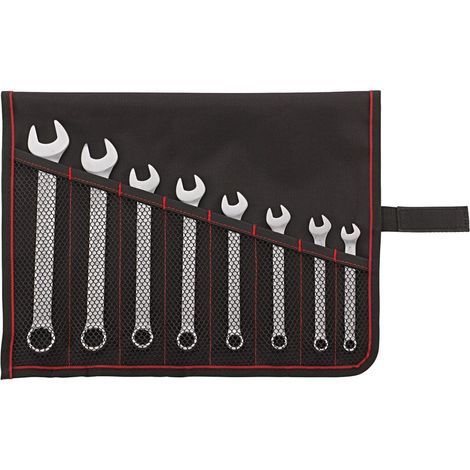 FORMAT Ringmaulschlüssel-Satz DIN3113A 8-19mm, 8-teilig in Rolltasche (1/2)