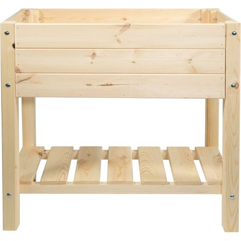 mgc24 Hochbeet Massiv S 79x40x78cm Kiefernholz natur (1/2)