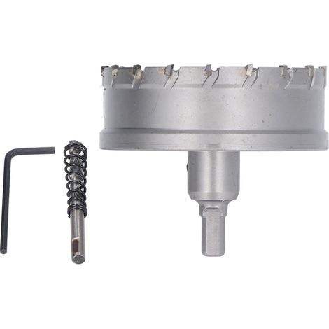 Scie cloche carbure TCT 95mm / 3.74po pour métal et bois, foret défonceur, outil de perçage et coupe (1/5)