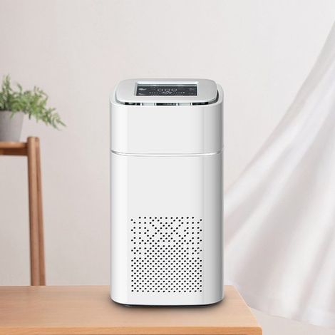Purificateur d'air pour la chambre, nettoyeur de filtre, filtre à fumée, mode sommeil silencieux, capteur intelligent de qualité de l'air, affichage LED, élimine la poussière, la fumée, le pollen et l (1/4)