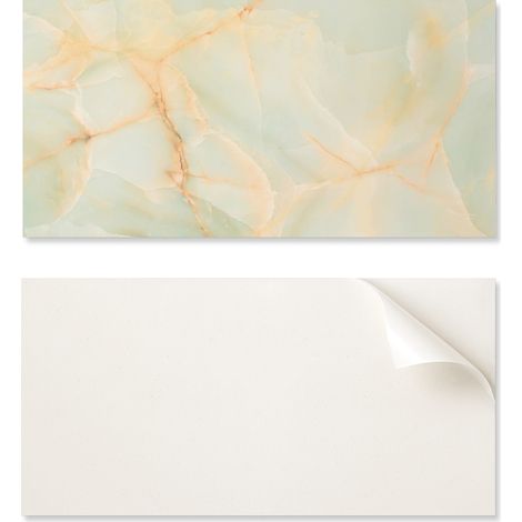 Suelo vin铆lico autoadhesivo con gr谩ficos para cocina, 120x60 cm. Elegante dise帽o de m谩rmol.
