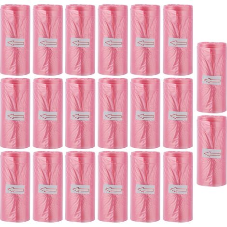 20 rouleaux de sacs poubelle jetables roses pour les déchets de bébé (1/5)