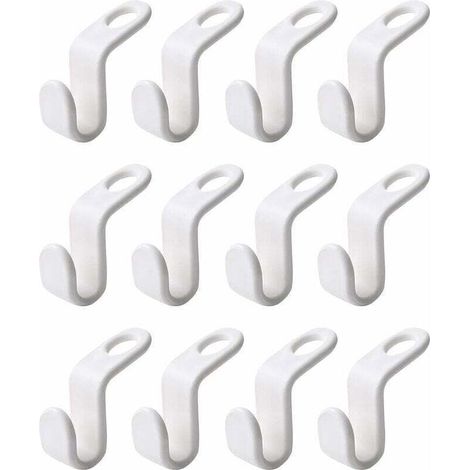 Cintre Gain de Place Crochets Suspension Connexion Chute Clips D'extension pour Garde-Robe Organisateur de Vêtements Crochet D'extension de Cintre Cintres Peu Encombrants (12 PCS) (1/4)