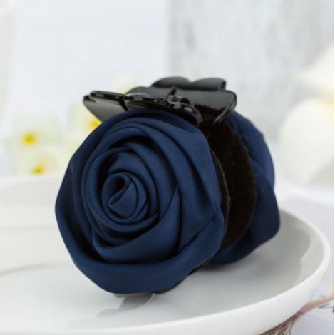 Haarspange mit rosa Schleife und Haarband, Haarschmuck für Damen und Mädchen (marineblau) (1/5)