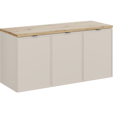 Meuble sous vasque 120 cm à portes + plateau - Sublima Cashmere Artisan - Livraison gratuite