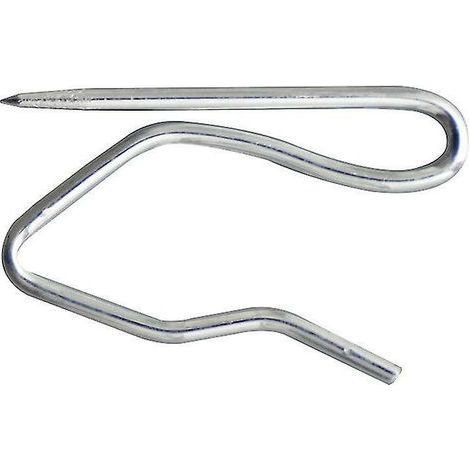 Wabjtam Confezione da 100 ganci per tende, ganci in metallo per pieghe di tende, tende per porte e tende da doccia (argento) (1/5)