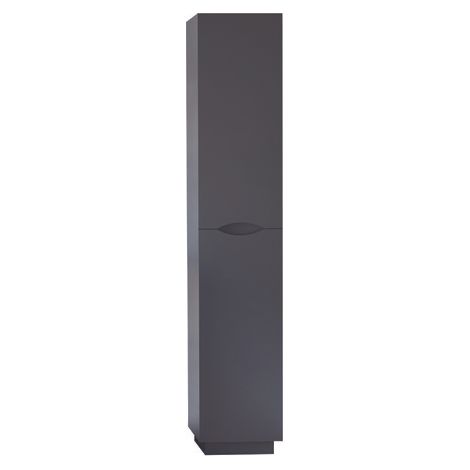 ONDEE ZEN - Colonne de salle de bain à poser PALERMO - 35cm - Gris anthracite - laqué - Livré en kit (1/3)