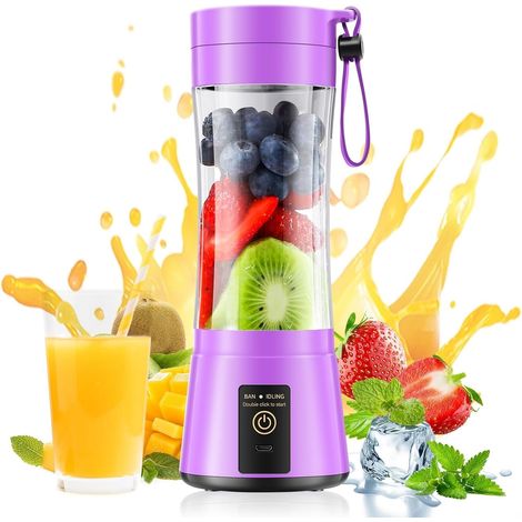 Extracteur de jus électrique - Blender - Blender portable - Gobelet à jus - Blender portable - ABS - Violet (1/5)