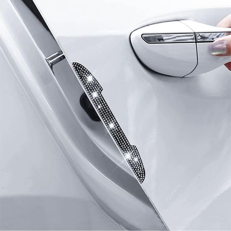 Lot de 4 Protège-portes Universel Fibre de Carbone, Protection de Bordure de Portière, Bande Anti-Rayures Décorative pour Voiture (1/5)
