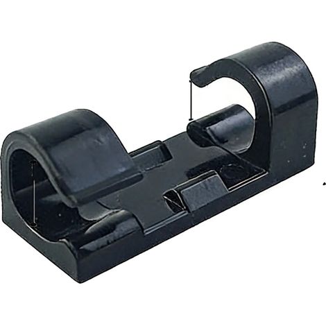 Clip para gestión de cables, organización eficiente de cables, diseño de plástico duradero, negro-grande (1/2)