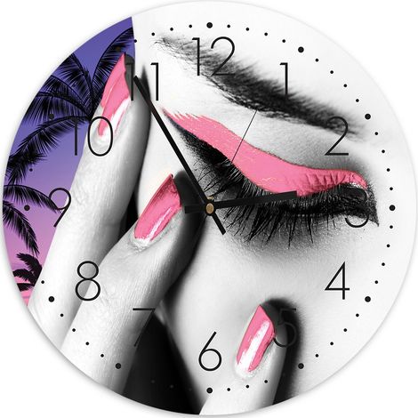 Orologio da parete, Trucco rosa - 40x40 (1/5)