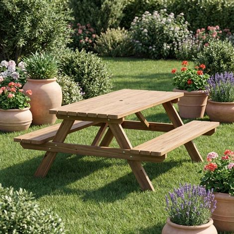 Alce Picknicktisch 61013 Natur