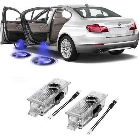 QN Letouch 2 Pcs Voiture Porte LED Éclairage Entrée Laser Projecteur Courtoisie Bienvenue Lampe Ombre Logo Lumière Pour BMW logo @4 (1/4)