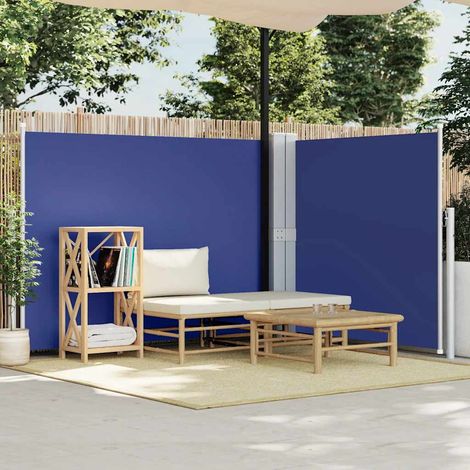 Ausziehbare Seitenmarkise Blau 140 x 600 cm