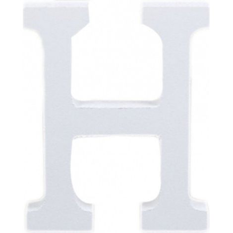 TRADE SHOP - Lettere Alfabeto Lettera H In Legno Bianco H 11 Cm Decorazione Arredo Wedding -