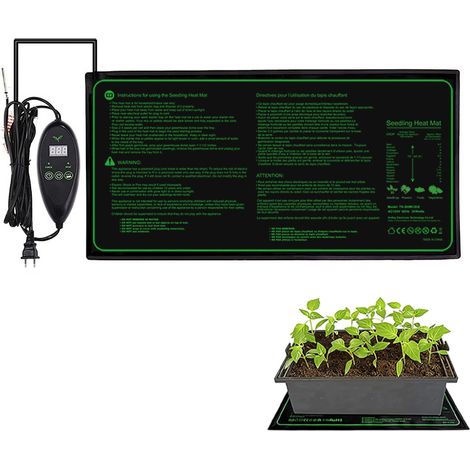 Tapis Chauffant pour Semis avec Thermostat – Coussin Chauffant Étanche pour Germination, Bouturage et Jardinage Intérieur (1/5)