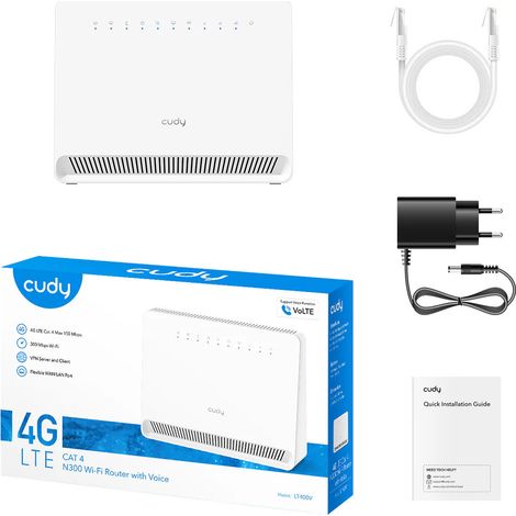 ROUTER 300MBPS WIFI4 4P 10/100 SLOT SIM 2 ANTENNE FISSE