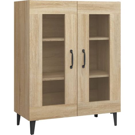 Credenza cassettiera mobile contenitore organizer cucina soggiorno salotto sonoma 695 x 34 x 90 cm legno ingegnerizzato marrone 020031672
