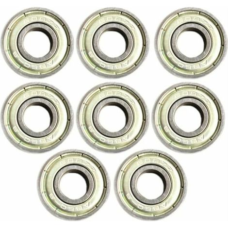 Lot de 8 roulements à roulettes scellés 608ZZ (ABEC11) en acier inoxydable