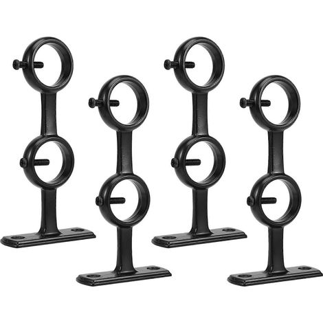 Supports de tringle à rideaux doubles, robustes et réglables, pour tringles de diamètre inférieur à 1,1 pouce. (1/5)