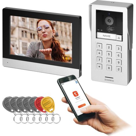 Kit videocitofono GAYD, Wi-Fi Tuya Smart, scrambler, Full HD 8" (1/4)