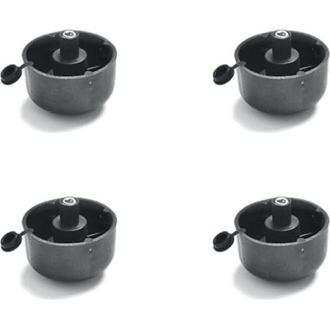 Kit 4 Pièces, Pieds en Plastique Noir pour Meubles, Pied Réglable, H27mm, Grande Capacité. Pied pour Meuble - EVOTRADE (1/2)
