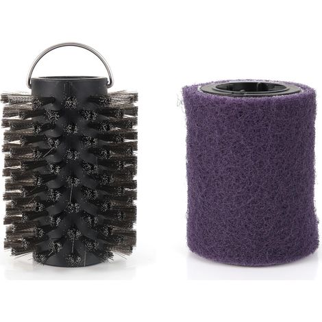 2pcs Têtes Brosse Nettoyage Grill Électrique Remplacement, Acier Inoxydable & Tampon Récurant BBQ Brosse Nettoyage Têtes Dures BBQ Nettoyant Pièces Rechange pour Extérieur Grilles (1/5)