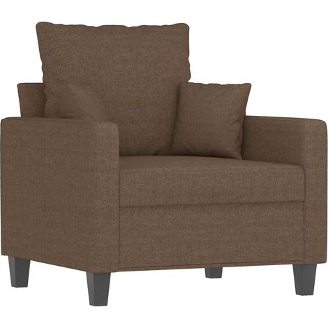 Fauteuil de Salon，Chaise，Fauteuil Marron 60 cm Tissu CFW866521 (1/5)