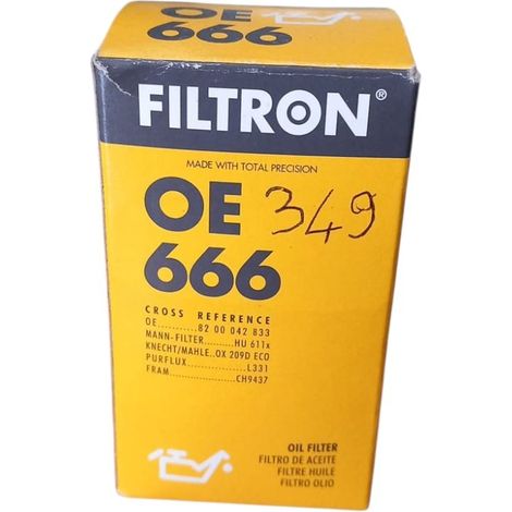 Filtro olio motore marca filtron codice filtro oe 666