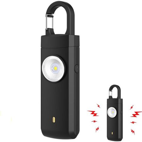 Alarme personnelle - Son puissant de 130 dB et flash lumineux - Alarme de sécurité personnelle - Porte-clés d'autodéfense - Protection personnelle - Signal d'urgence - Alarme pour seniors - Alarme de  (1/5)