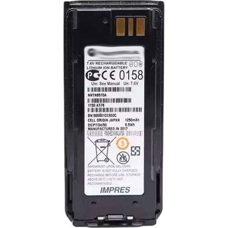 Kompatibel mit NNTN8570 IMPRES ATEX NNTN8570A Lithium-Ersatzakku, 1250 mAh Kapazität (1/5)