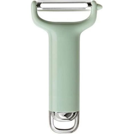 Outil multifonctionnel de cuisine - Inox - Éplucheur mobile - Couleur blanc amande - Compatible lave-vaisselle (1/2)