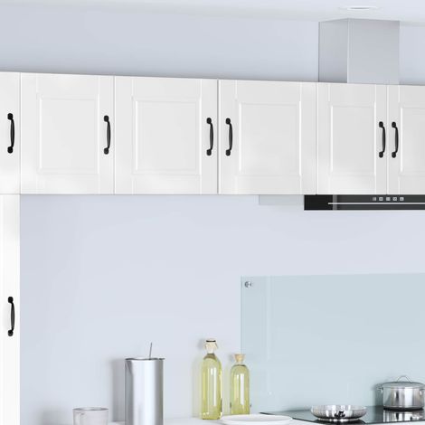 Küchenschrank mit Regal 2 pcs Hochglanz Weiß 40 x 31 x 40 cm
