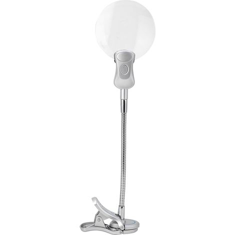 Loupe flexible avec pince pour bureau et éclairage LED (1/5)