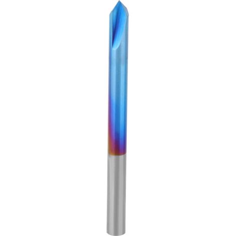 Fraise à chanfreiner 90° 2 dents revêtement bleu carbure tungstène 4x50mm outil manuel (1/5)