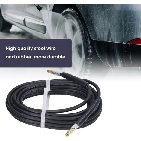 Manguera de repuesto de 15 m para hidrolimpiadoras Karcher K2, K3, K4 y K5 - Conector de liberación rápida -Crezuo