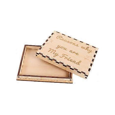 Coffret cadeau en bois pour meilleure amie - Coffret cadeau en bois délicat orné de mots d'appréciation (1/3)