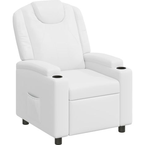 Sillón reclinable Blanco 75 x 95 x 106 cm Tela vidaXL (1/5)